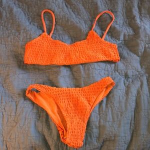 Orange bathing suit